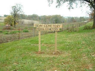 Seay Pioneer Cemetery Sign