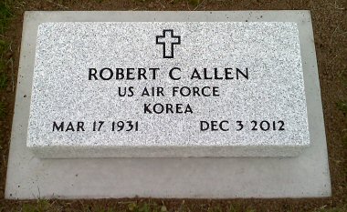 Military stone for Robert C. Allen