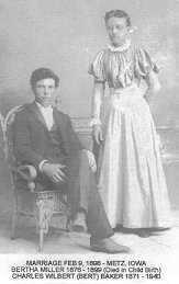 Bert Baker and Bertha Miller Wedding portrait