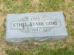 Ethel Starr Gore tombstone