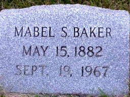 Mabel Shull Baker tombstone