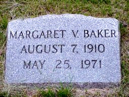 Margaret Baker tombstone