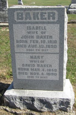 Tombstone of Isabel Baker