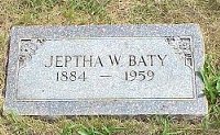Jeptha Baty tombstone