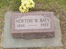 Newton Baty tombstone