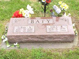 Roy and Lola Baty tombstone