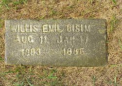 Willis Emil Bisim tombstone