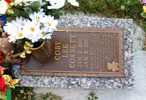 Coby Corbett grave marker