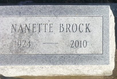 E. Nanette Brock tombstone