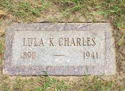 Lulu Shrum Charles tombstone