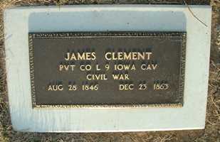 James Clement Military marker
