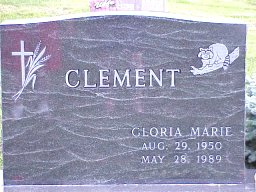Gloria Green Clement tombstone
