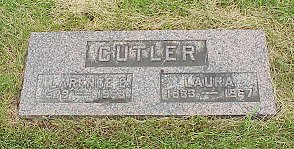 Clarence and Laura DodgeCutler tombstone