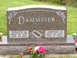 George and Evelyn Dammeier tombstone