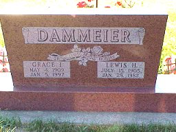 Grace and Lewis Dammeier tombstone