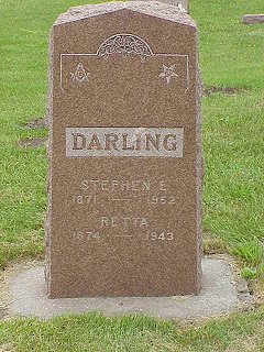 Stephen and Retta Darling tombstone