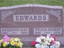 Wilbur & Rosmond Baty Edwards tombstone