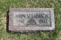 Headstone of John V. Emmack