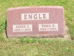 James and Emma Engle tombstone