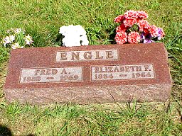 Fred and Elizabeth Engle tombstone