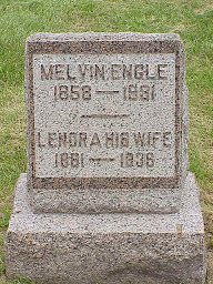 Melvin and Lenora Engle tombstone