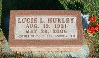 Monument for Lucie L. Engle Hurley