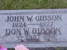 John and Don Gibson tombstone