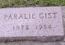 Paralie Gist tombstone