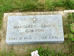 Margaret Gordon tombstone