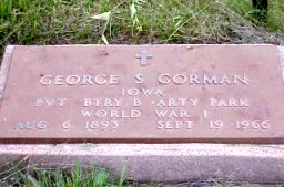 George Gorman tombstone