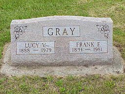 Frank and Lucy Ramsay Gray tombstone