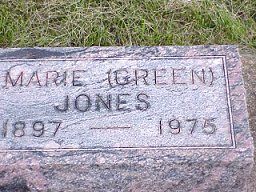 Marie Green Ashcroft Jones tombstone