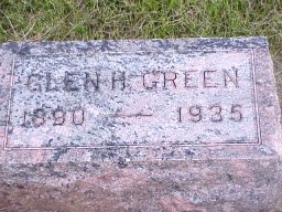 Glen Green tombstone
