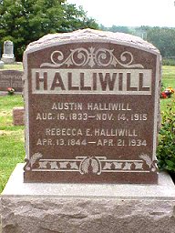 Austin and Rebecca Halliwill tombstone