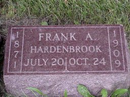 Frank Hardenbrook tombstone