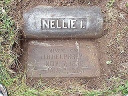 Nellie Baker Helphrey tombstone