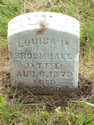 Louisa Henney Broomhall tombstone