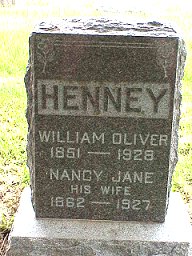 William and Nancy Henney tombstone