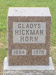 Gladys Hickman Horn tombstone