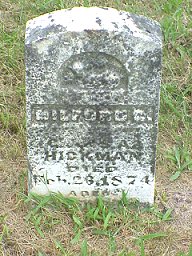 Milford Hickman tombstone