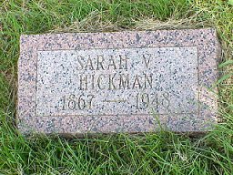 Sarah Marshall Hikcman tombstone