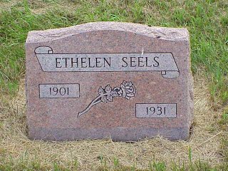 Ethelen Cochran Seels tombstone
