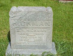 Tombstone that includes Z.N. Hickman