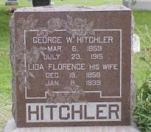 Goerge and Lida Benskin Hitchler tombstone