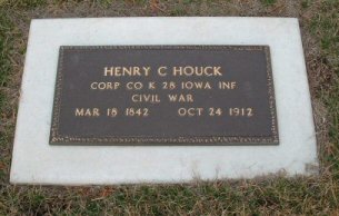 Military plaque for Henry Houck