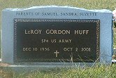 LeRoy Huff Military Plaque