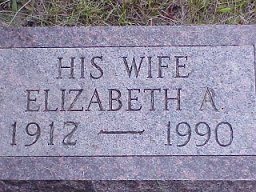 Elizabeth Huff headstone
