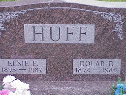 Dolar and Elsie Huff tombstone