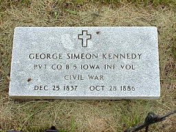 George Simeon Kennedy military stone