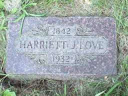 Harriet Boyd Love tombstone